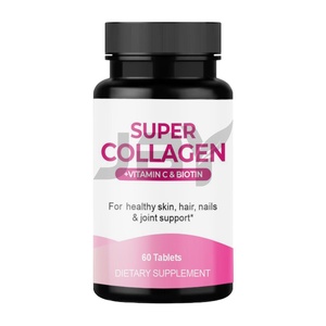 Suplemento JBY al por Mayor, 60 Tabletas de Super Colágeno con Vitamina C para Cabello, Piel y Uñas, Suministro de Fábrica, Tabletas de Super Colágeno OEM - Product Image 1