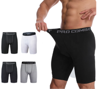 Shorts de fitness taille US, logo personnalisé, séchage rapide, pour gym, jogging, musculation, collants d'entraînement, sous-vêtement de compression pour hommes