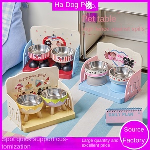 मध्यम/छोटे कुत्तों के लिए पर्यावरण के अनुकूल विरोधी नॉक समायोज्य पालतू रात की प्लेट और कुत्ते भोजन तालिका - Product Image 2