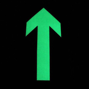 Exit Sign Light PVC Floor Sticker Self Illuminating Green LED Emergency Evacuation Route Marking Full Set - Product Image 2
