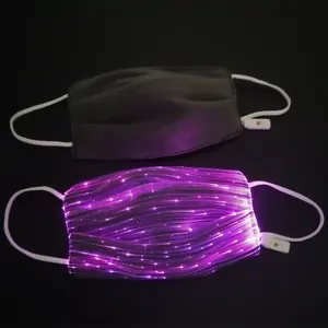 2020 novo tecido de fibra óptica da cor led light up flashing 7 PM2.5 boca-muffle poeira de partículas