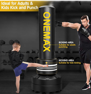 Saco de Boxeo Independiente MMA ONEMAX de Cuero PU Resistente con Logotipo Personalizado para Boxeo, Kickboxing, Gimnasio en Casa y Entrenamiento de MMA - Product Image 4
