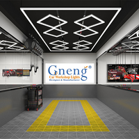 Lumière LED hexagonale rhombique standard ZT2028 pour l'habillage des véhicules, les magasins de polissage, les éclairages de détail, les salles d'exposition de voitures, les garages