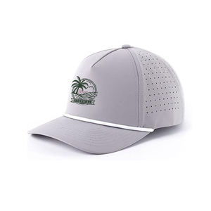 หมวกเบสบอลกันน้ำมีรูพรุนทำจากโพลีเอสเตอร์มีรูตัดด้วยเลเซอร์ออกแบบตามต้องการพร้อมพิมพ์โลโก้ตามต้องการ - Product Image 3