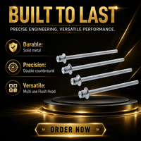 Rivets aveugles à tête fraisée en acier, rivets à tête plate double fraisée, rivets à tête fraisée pour tôles, rivets encastrés