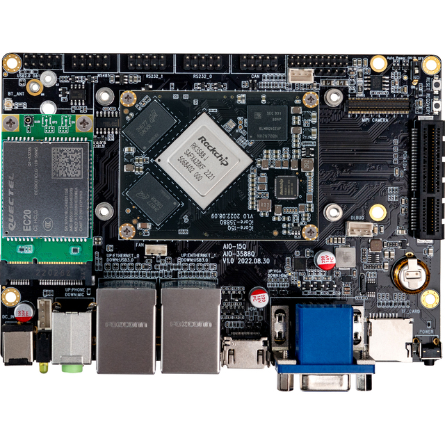 AIO-3588JQ RK3588J 64-Bit Octa-Core Processor Development Board 32GB RAM 8K Video Encoding Decoding WiFi6 8K AI Industrial