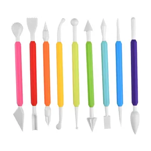 BS-4725 16 Different Shapes Sculpting Cake Decorating Sugarcraft 9pcs Modeling Tool Set Fondant