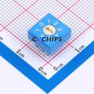 MER-08-WBP(thin) Rotary Encoder Switch Through hole Component (THT) Switch 8 Through Hole True Code - Product Image 1