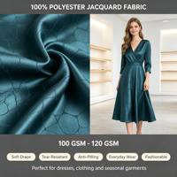 Tissu Jacquard Teint en Fil 100% Polyester, Texture Douce, Largeur 62/63 pouces, Poids Moyen, Vente Directe Usine, Idéal pour Vêtements, Pyjamas, Nappes