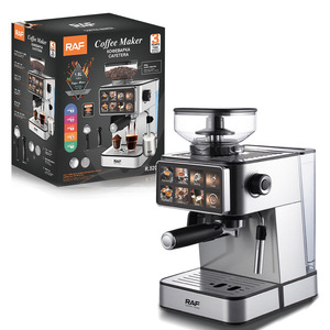 European Standard Cross-Border Touch Screen Espresso Pump Fancy Fully Automatic <b>Coffee</b> Machine Plastic Italian Bean Grinding Pla - Product Image 1