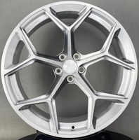 Rines Deportivos Monobloque de Aleación Forjada de Alta Calidad, Acabado Plateado Cepillado, 18-23 Pulgadas, 5x112, para Audi A3 S3 RS3 S5 SQ5 RS5 SQ8 A5L BMW