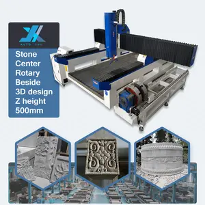 JX ağır 3D 4 eksen granit gravür makine 3020 ATC taş CNC router