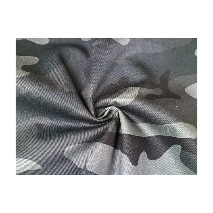 MIZUDA मुद्रित 3/1 टवील कपड़े 100% कपास छलावरण डिजिटल मुद्रण कस्टम पैटर्न नि: शुल्क नमूने परिधान