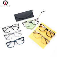 Monture optique carrée rétro en acétate, avec branches en métal, unisexe, vente chaude, OEM ODM