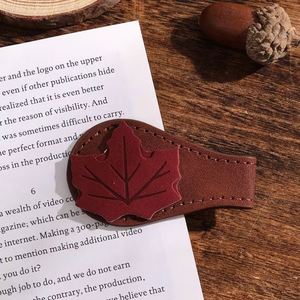 Popular 6 Styles Daisy Maple <b>Bookmark</b> Pu Leather Magnetic <b>Bookmarks</b> Clip Book Accessories - Product Image 5