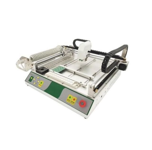 Automatic Desktop SMT Pick Place Machine for LED PCB Easy-to-Use Vibratory Feeders for Prototype Small Batch Lab Use Motor Core