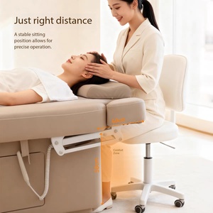 ShiLu Usine Offre Spéciale Luxe Beige Salon De Beauté <span class=keywords><strong>Lit</strong></span> 1/2 Moteurs Massage Électrique Cosmétique Table Chaise Facial Spa <span class=keywords><strong>Lit</strong></span> - Product Image 4