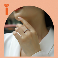 Bague en Moissanite couleur D VVS, en Argent Sterling 925 plaqué Rhodium, sertie clos, pierre taille ronde, bande éternité complète