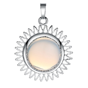 Collier ras de cou en argent Sterling 925 rond ou coquille, Cabochon ou coquille, bijou pour les femmes - Product Image 6