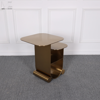 Tables Contemporaines Basses Salon Moderne Luxe Nordique Or Acier Inoxydable Canapé Côté Chevet Table Basse