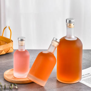 100 मिलीलीटर 200 मिली 375 एमएल 500 मिली 700 मिली 750 मिली 1000ml शराब के साथ राउंड वाइन शराब की बोतल - Product Image 1