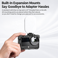Support vidéo vertical pour DJI Osmo Action 6 avec base magnétique à dégagement rapide, support griffe froide et cadre PC pour caméra