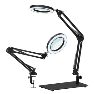 <span class=keywords><strong>Loupe</strong></span> de bureau pliable tricolore à clipser avec lumière LED pour <span class=keywords><strong>broderie</strong></span>, apprentissage et travaux d'entretien - Product Image 1
