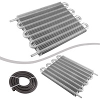 Kit Konverter Radiator Pendingin Oli Universal Aluminium Baru Pengganti OE 2468row2468 untuk 2 4 6 8 10 Baris Garansi 3 Bulan