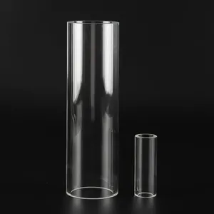 Open Ended Glass Hurricane Kerzenhalter Tube Shade Mehrere Größen Open Flame Candle Chimney Tube Cover Bodenloser Zylinder