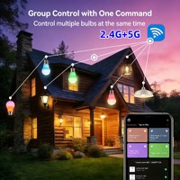 Bombillas LED Inteligentes E26 BR30 RGBCW 8W 750LM ETL CEC Tuya Matter, Regulables, para Control por Aplicación Alexa y Google, para el Hogar