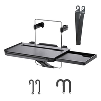 BAOAN Nouveau design, table de travail pliable en plastique noir pour ordinateur portable, plateau de repas multifonctionnel pour voiture, support portable universel