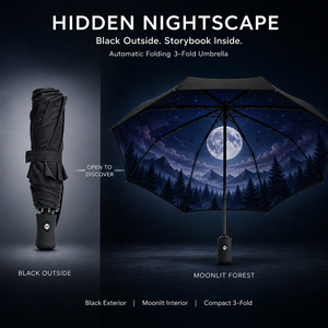 ร่มพับอัตโนมัติ 3 ตอน ร่มพกพา ลายพิมพ์ตามสั่ง ร่มกันฝนขนาดกะทัดรัด รับผลิต - Product Image 1