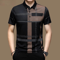 Kemeja Polo Pria Kancing Depan Model Bisnis Kerja Lengan Pendek Kaos Atasan Kasual Streetwear Pakaian Pria