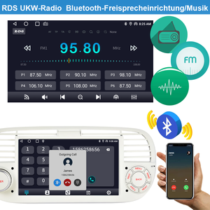 Radio Estéreo para Auto <span class=keywords><strong>Android</strong></span> 15 de 7 Pulgadas con Pantalla IPS, Carplay y GPS para Fiat 500 2007-2015 - Product Image 1