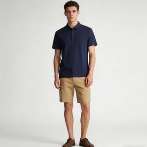 Vêtements de tennis unisexes en polyester pour le printemps et l'été, chemise sans couture, cardigan à boutons perlés, séchage rapide, absorption de l'humidité - Product Image 4