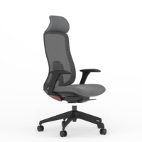 Chaise de bureau exécutive contemporaine KOHO à dossier haut en maille, chaise de patron certifiée BIFMA EN 1335 GREEN GUARD, accoudoirs 4D en PU, vente en gros