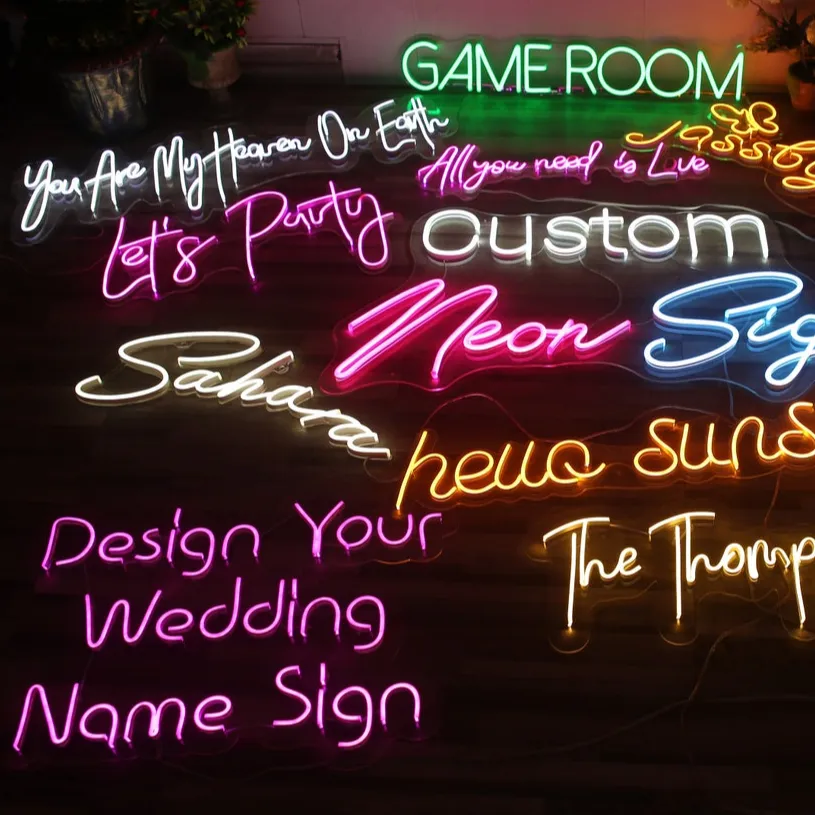 Nome personalizado neon sinal luz, casamento neon sinal, decoração de parede, quarto das crianças, presentes personalizados para o bebê, filha, filho