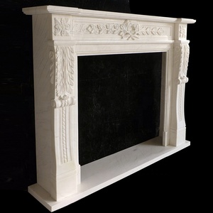 Design classique de bonne qualité en marbre sculpté cheminée - Product Image 4