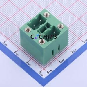 KF2EDGKVHM-5.0-2*2P Plug-in Terminal Block Through hole,P=5mm Connector Board-to-Board / Socket - Closed Screw Fixing 5mm Green - Product Image 1