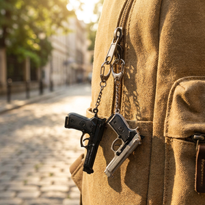Porte-clés pistolet en alliage, <span class=keywords><strong>prix</strong></span> d'usine, métal, 7,5 cm, <span class=keywords><strong>Beretta</strong></span>, échelle 1:3, mini pendentif détachable et assemblable, jouet décoratif - Product Image 1