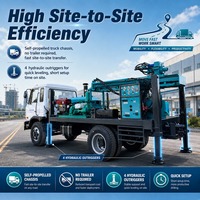 Foreuse de puits montée sur camion, machine de forage portable pour projets de forage de puits profonds