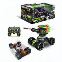 Voiture télécommandée pour enfants, roues noires, voiture souple et élastique à torsion avec télécommande, jouets de combat inclus pour enfants