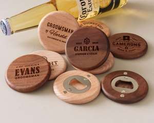 בקבוק צורה עגולה עץ שונה צנוברים רכבת רכבת מקרר מגנט מקרר מדבקה בר קישוט פותחן בקבוק בירה - Product Image 3