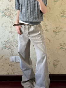 Pantalones vaqueros de hombre con costuras decorativas y detalles de costura, corte recto, proveedor Complain - Product Image 2