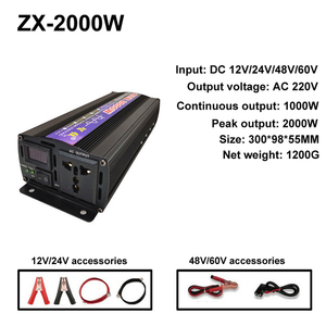 Bộ Biến Tần Sóng Sin Nguyên Chất 12 V Đến 110 Volt Bộ Biến Tần <span class=keywords><strong>2K</strong></span> Đầu Ra 2000 <span class=keywords><strong>Watt</strong></span> 12 Vôn - Product Image 5