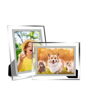 Trend Model TY-20250210-11 5x7 Crystal Silver Glass <b>Picture</b> <b>Frame</b> <b>8x10</b> Tabletop for Horizontal/Vertical Display - Product Image 1