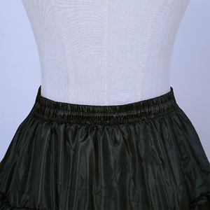 بيع بالجملة بوليستر عادي مصبوغ كشكش فستان زفاف كرينولين تنورة منتفخة فساتين الانزلاق مع حلقات الصلب - Product Image 5