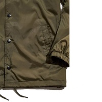 Blouson de coach en nylon brillant doublé avec fermeture à bouton-pression pour homme, coupe-vent léger personnalisé avec cordon de serrage, vente en gros