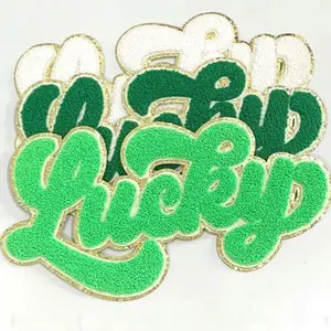 Wholesale Custom Iron On Letters Chenille Embroidery Patches For Hoodie And Clothes