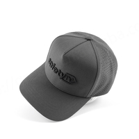Gorra de Béisbol/Golf de 5 Paneles con Logotipo Bordado en 3D Personalizado, Oxford Dobby, Perforada con Corte Láser, Deportiva, 100% Poliéster